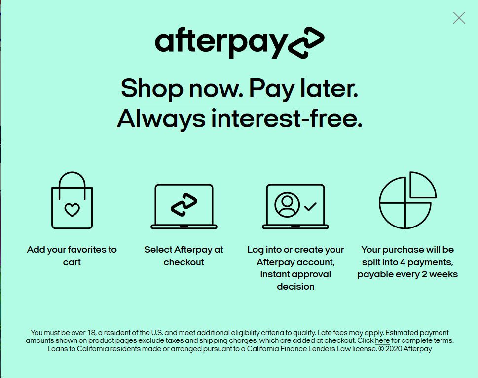 Afterpay Payments at BowlersMart