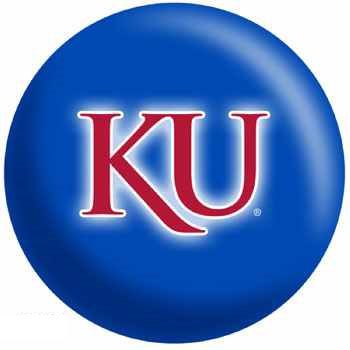 OTB NCAA Kansas Jayhawks Bowling Ball - Image 2