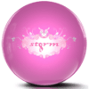 Storm Pink Clear Polyester Bowling Ball