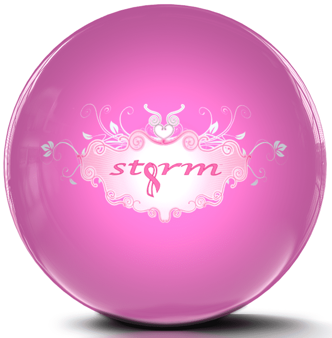 Storm Pink Clear Polyester Bowling Ball
