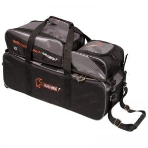 Hammer Triple Tote 3 Ball Roller Bowling Bag With Pouch
