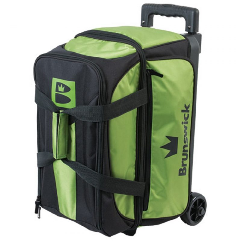 Brunswick Blitz Double 2 Ball Roller Lime Bowling Bag