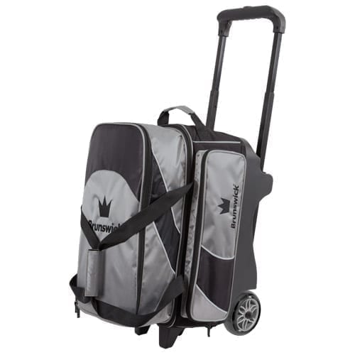 Image of Brunswick Edge Double 2 Ball Roller Silver Bowling Bag