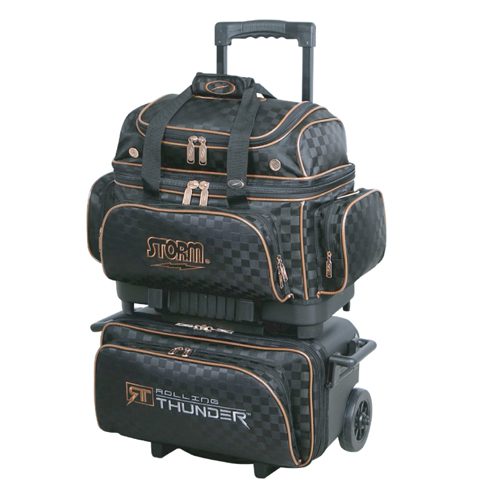 Image of Storm 4 Ball Rolling Thunder Black Gold Bowling Bag