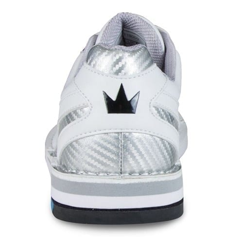 Brunswick Phantom Men's White Silver Carbon Fiber Right Hand Bowling Shoes