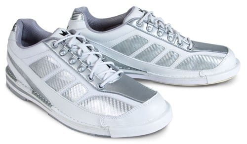 Brunswick Phantom Men's White Silver Carbon Fiber Right Hand Bowling Shoes