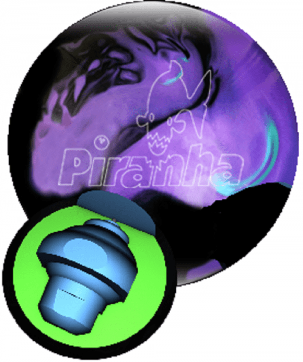 Columbia 300 Piranha Black Purple Turquoise Bowling Ball