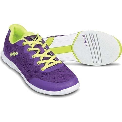 KR Strikeforce Lace Purple Yellow Women's Universal Bowling Shoes - Image 4