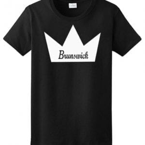 Brunswick Women's T-Shirt Bowling Shirt 100% Ultra Cotton Black White