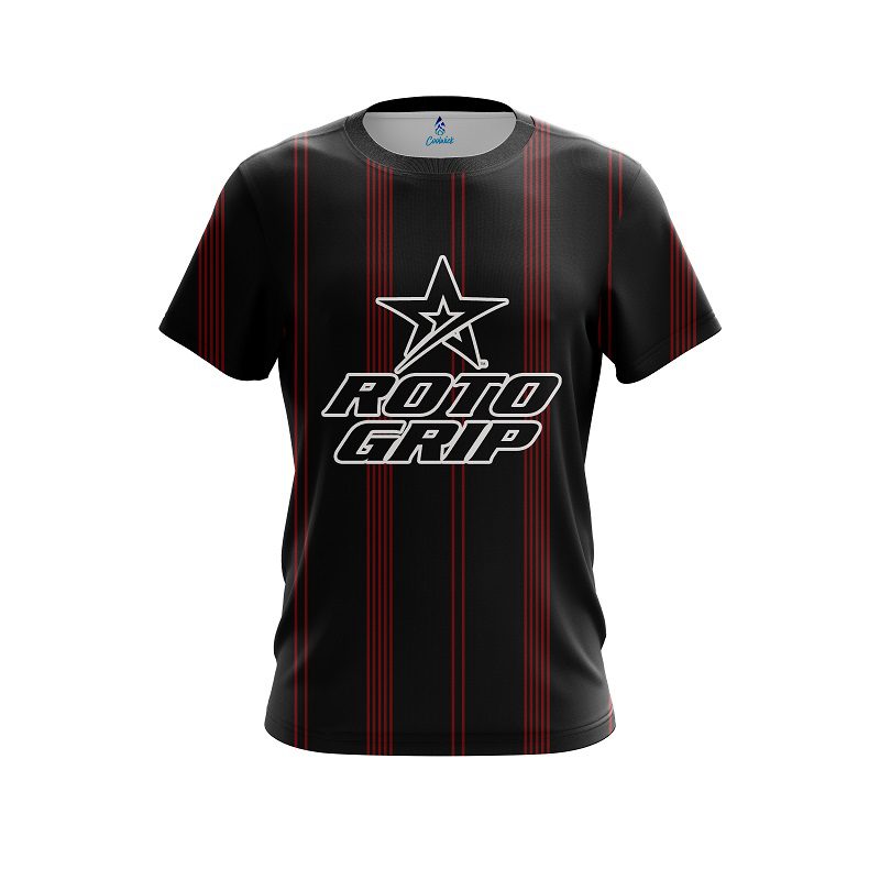 Roto Grip Red And Black Stripe CoolWick Bowling Jersey