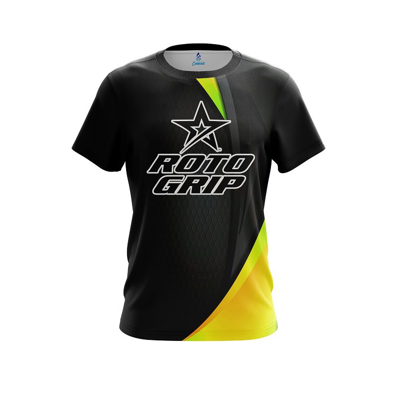 Roto Grip Carbon Yellow Swirl CoolWick Bowling Jersey