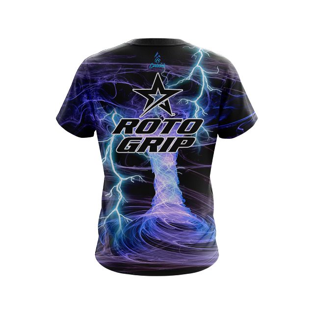 Roto Grip Electrical Tornado Black CoolWick Bowling Jersey - Image 2