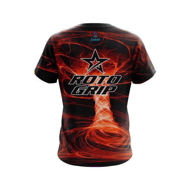 Roto Grip Electrical Tornado Orange CoolWick Bowling Jersey - Image 2