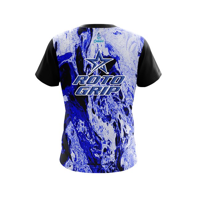 Roto Grip Marble Blue CoolWick Bowling Jersey - Image 2