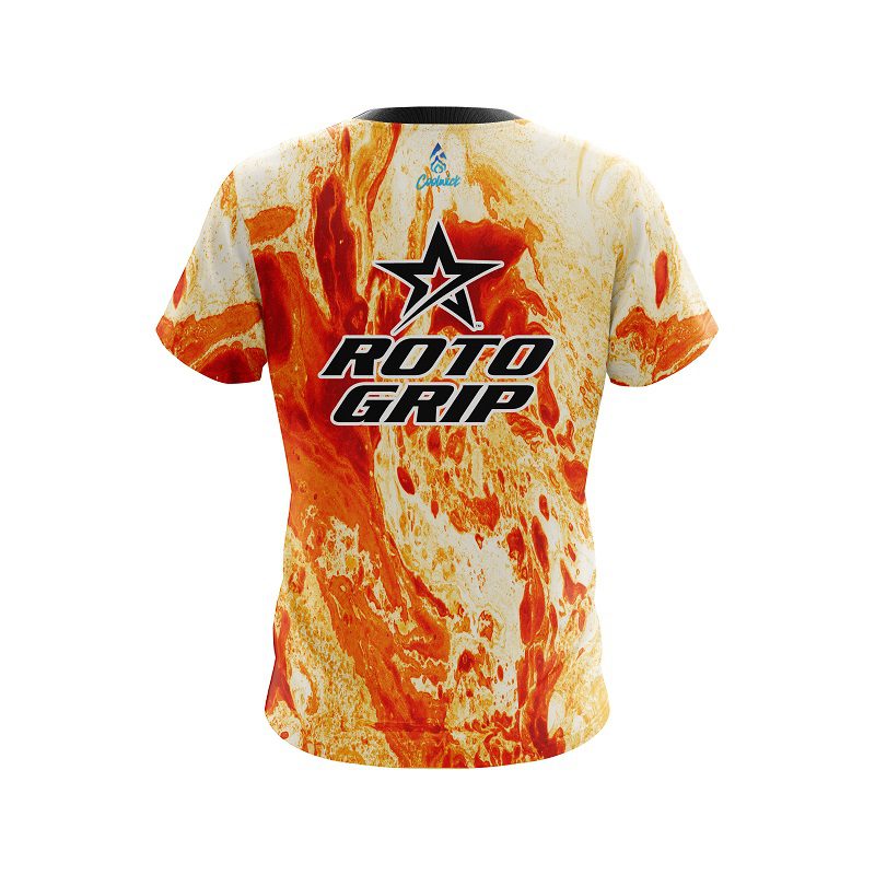 Roto Grip Marble Orange CoolWick Bowling Jersey - Image 2