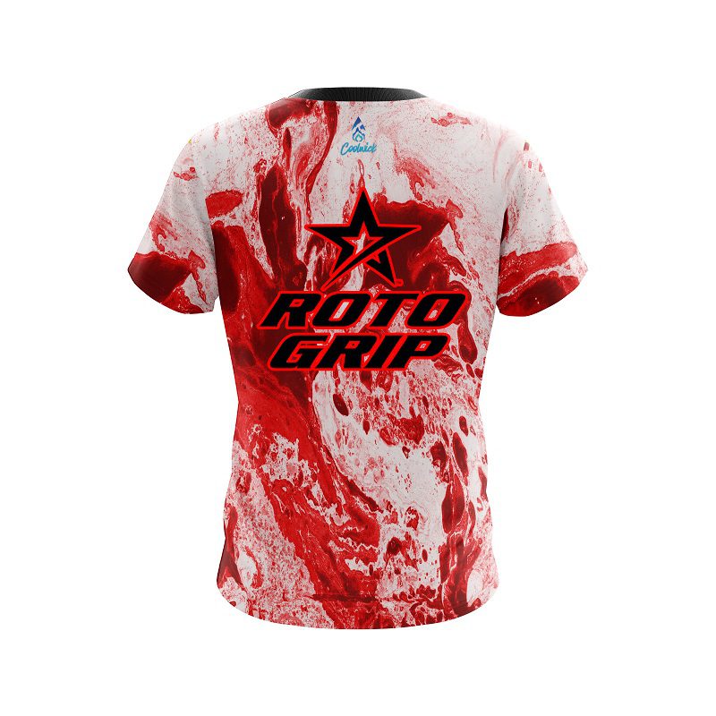 Roto Grip Marble Red CoolWick Bowling Jersey - Image 2