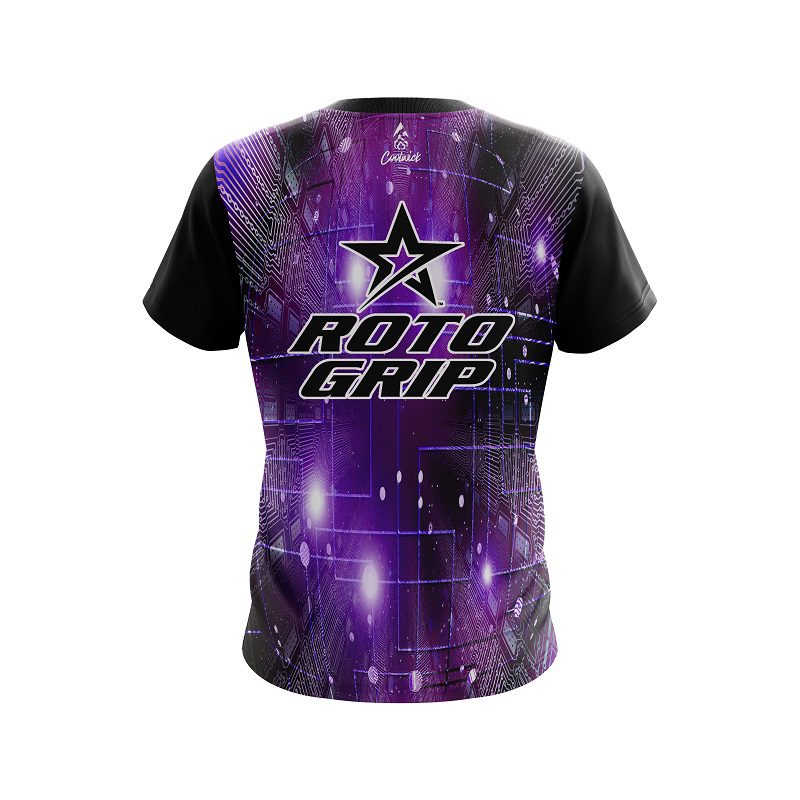 Roto Grip Motherboard Purple CoolWick Bowling Jersey - Image 2