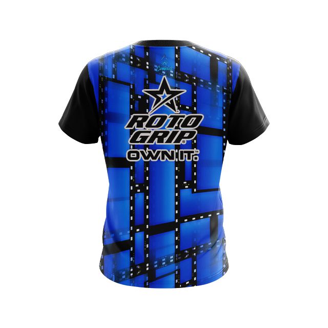 Roto Grip Movie Reel Blue CoolWick Bowling Jersey - Image 2