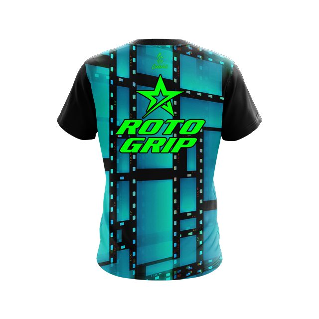 Roto Grip Movie Reel Aqua CoolWick Bowling Jersey - Image 2