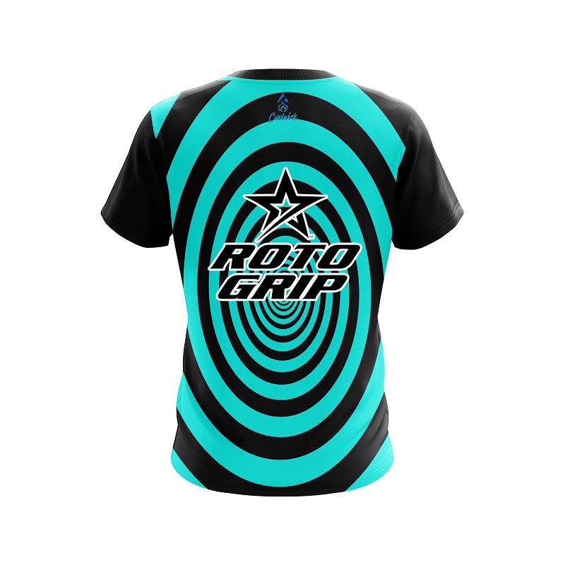 Roto Grip Aqua Swirl CoolWick Bowling Jersey - Image 2