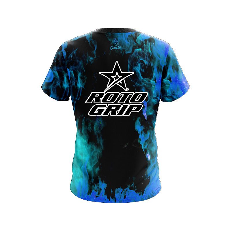 Roto Grip Blue Flame CoolWick Bowling Jersey - Image 2