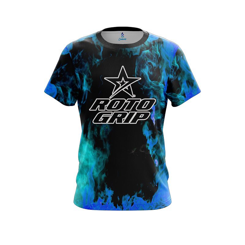 Roto Grip Blue Flame CoolWick Bowling Jersey