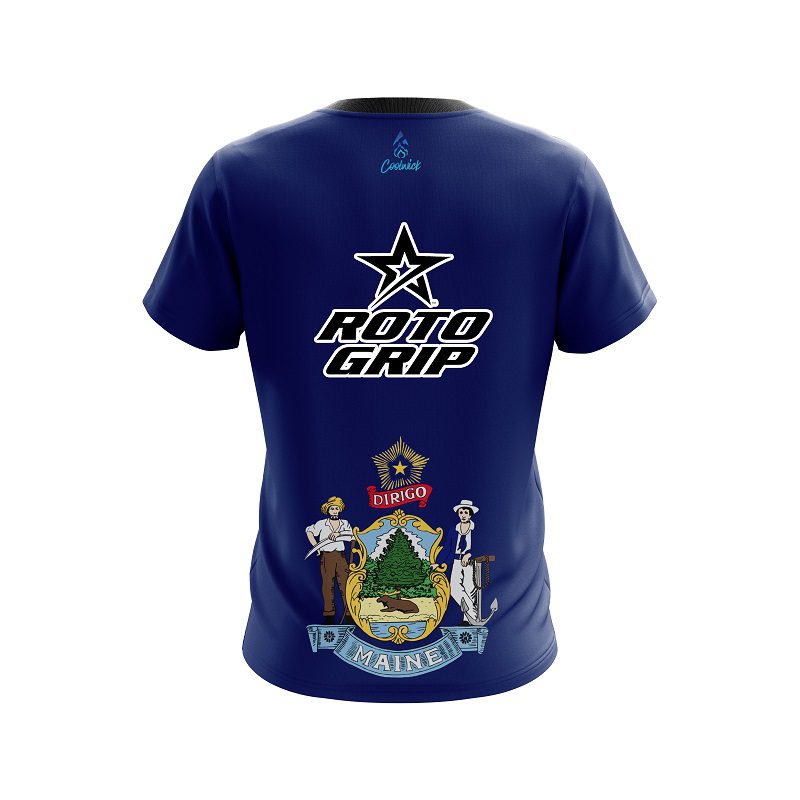 Roto Grip Maine Flag CoolWick Bowling Jersey - Image 2