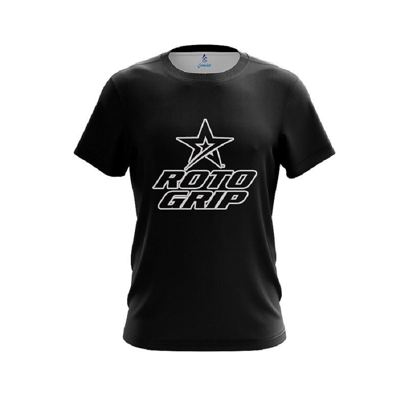 Roto Grip Plain Black CoolWick Bowling Jersey