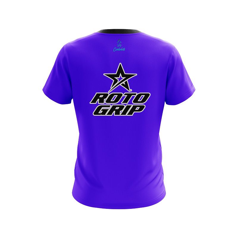 Roto Grip Plain Purple CoolWick Bowling Jersey - Image 2