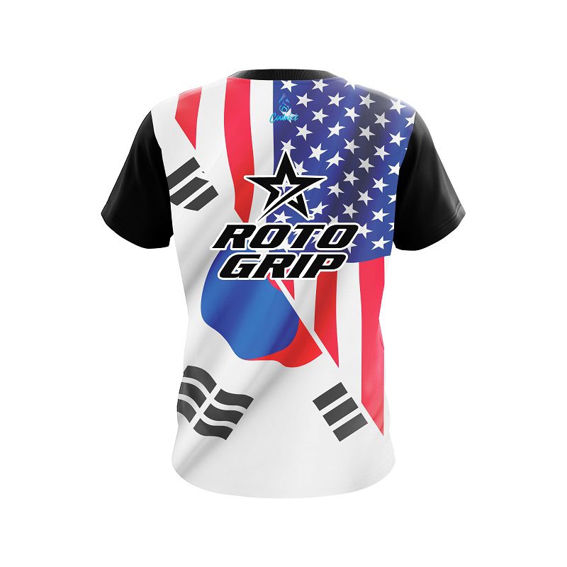 Roto Grip USA South Korea Flag CoolWick Bowling Jersey - Image 2