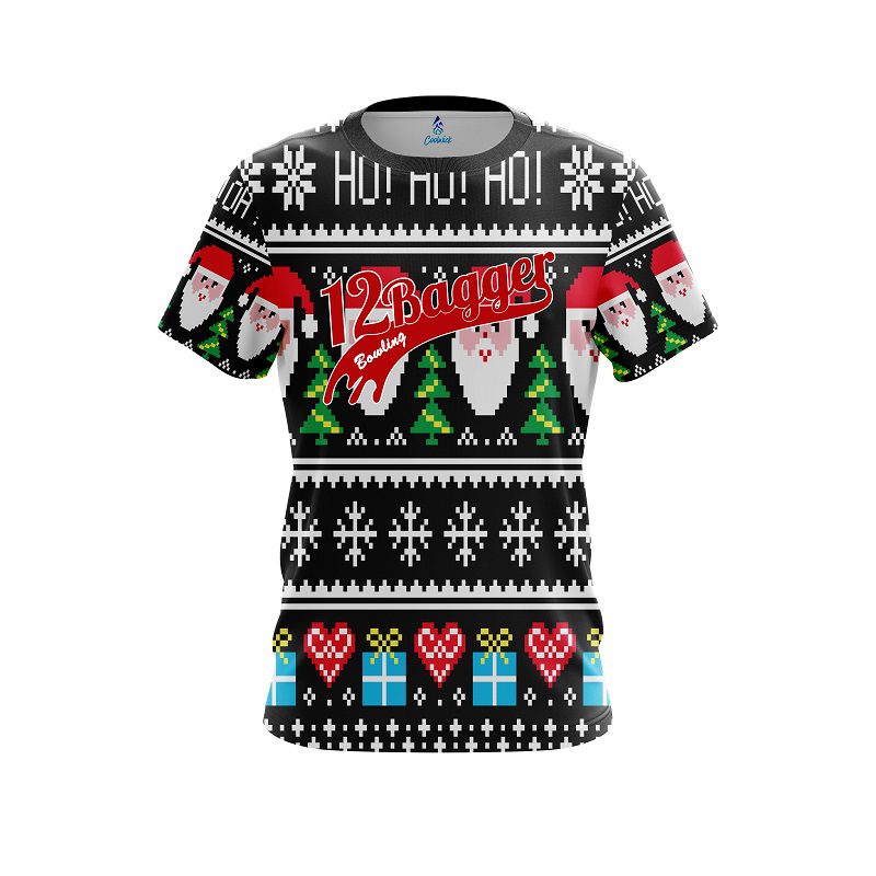 12Bagger  Dirty Santa Black Coolwick Bowling Jersey