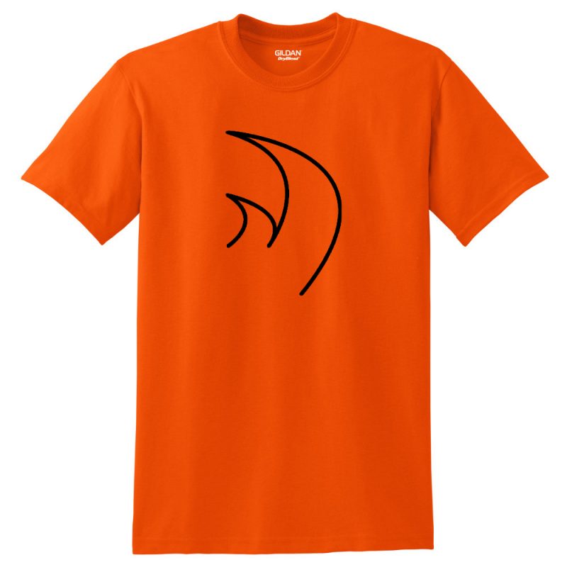Rhino Page Men's CoolWick 50/50 Bowling T-Shirt Orange Black