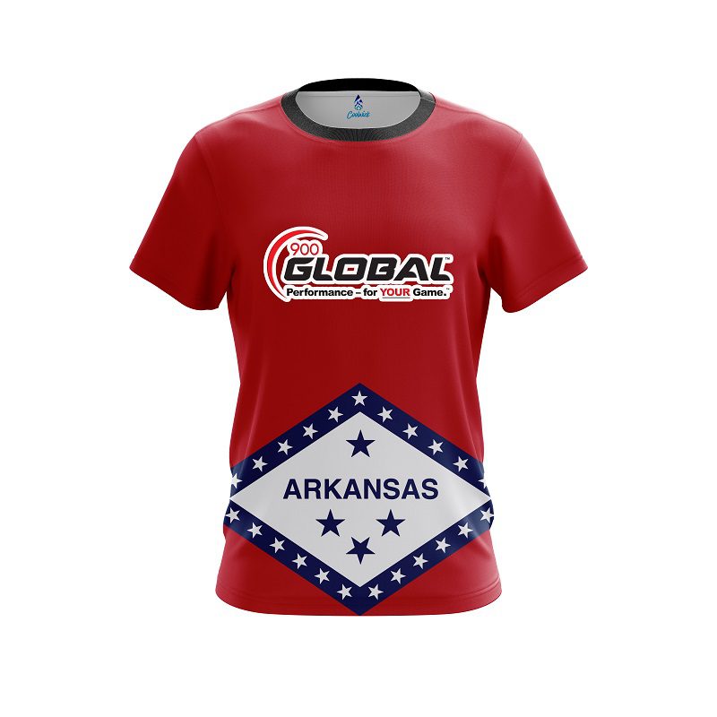 900 Global Arkansas Flag CoolWick Bowling Jersey