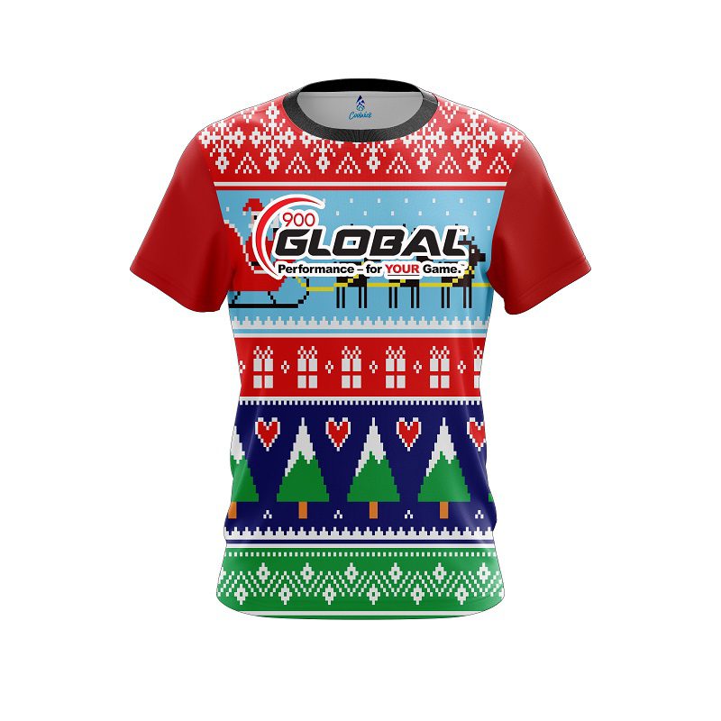 900 Global Dirty Santa Red Coolwick Bowling Jersey