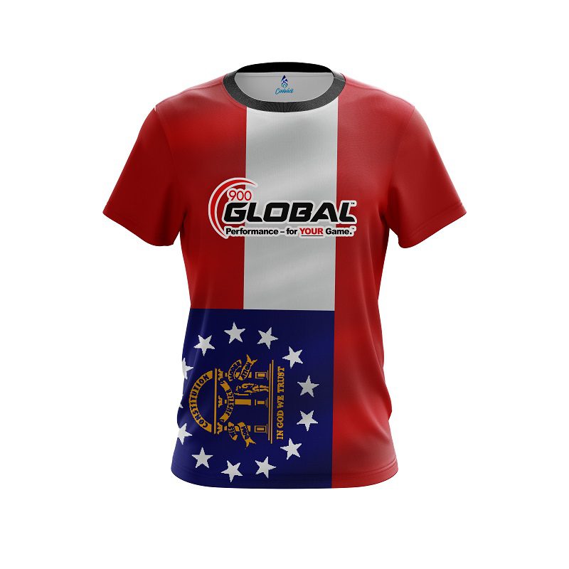 900 Global Georgia Flag CoolWick Bowling Jersey