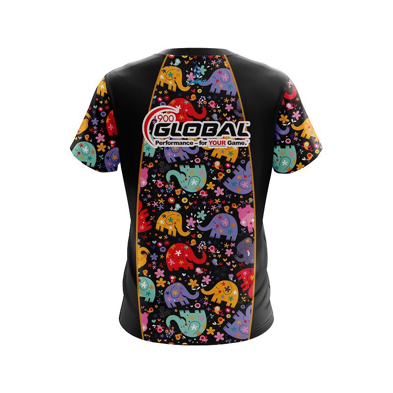 900 Global Elephant Love CoolWick Bowling Jersey - Image 2