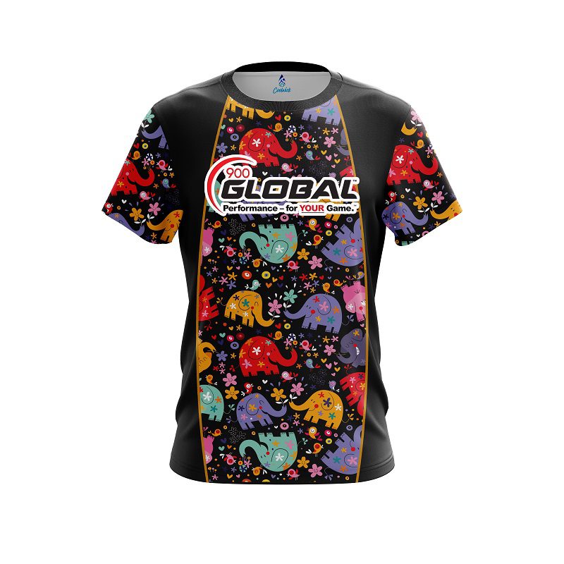 900 Global Elephant Love CoolWick Bowling Jersey