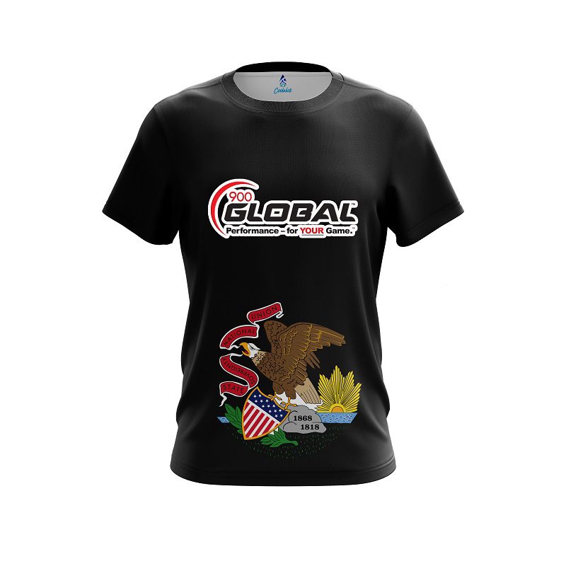 900 Global Illinois Flag CoolWick Bowling Jersey