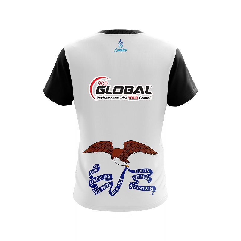 900 Global Iowa Flag CoolWick Bowling Jersey - Image 2