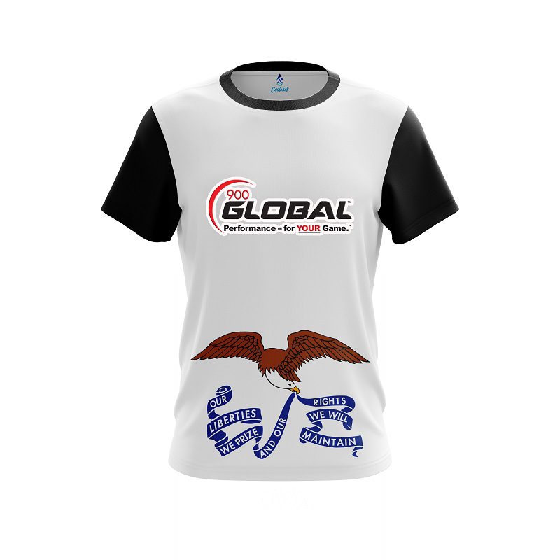 900 Global Iowa Flag CoolWick Bowling Jersey