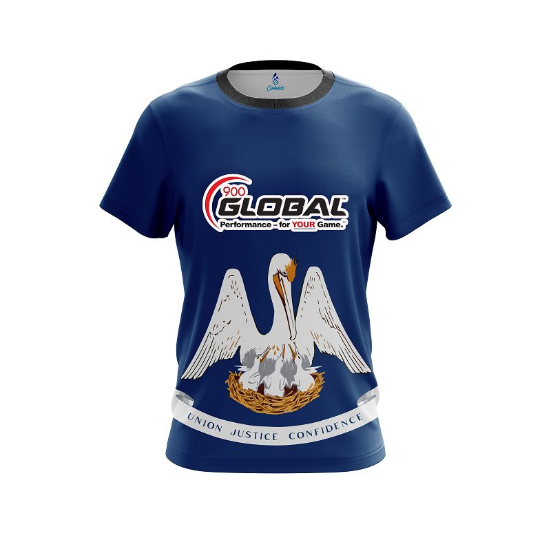 900 Global Louisiana Flag CoolWick Bowling Jersey