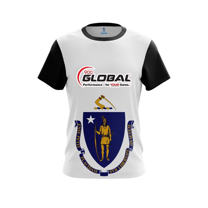 900 Global Masssachucets Flag CoolWick Bowling Jersey