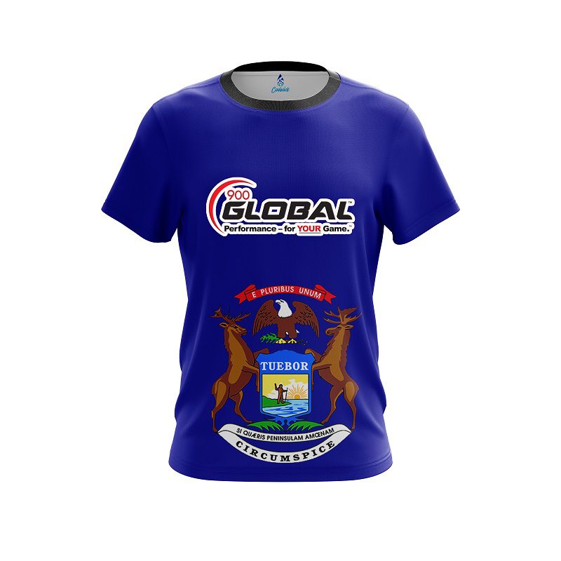 900 Global Michigan Flag CoolWick Bowling Jersey
