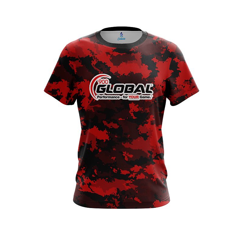 900 Global Military Red CoolWick Bowling Jersey