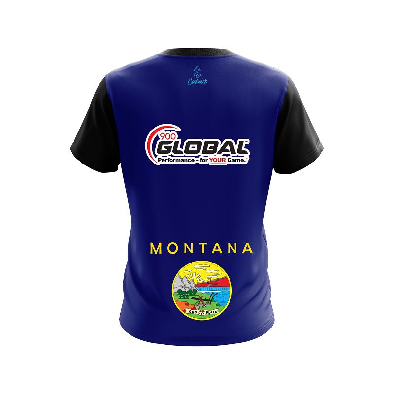 900 Global Montana Flag CoolWick Bowling Jersey - Image 2