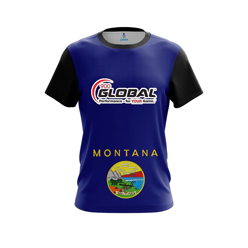 900 Global Montana Flag CoolWick Bowling Jersey