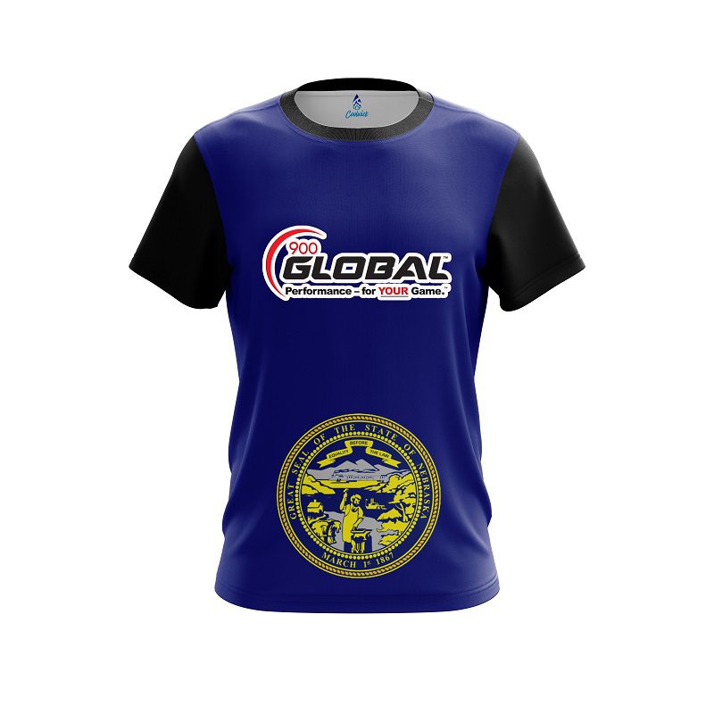 900 Global Nebraska Flag CoolWick Bowling Jersey