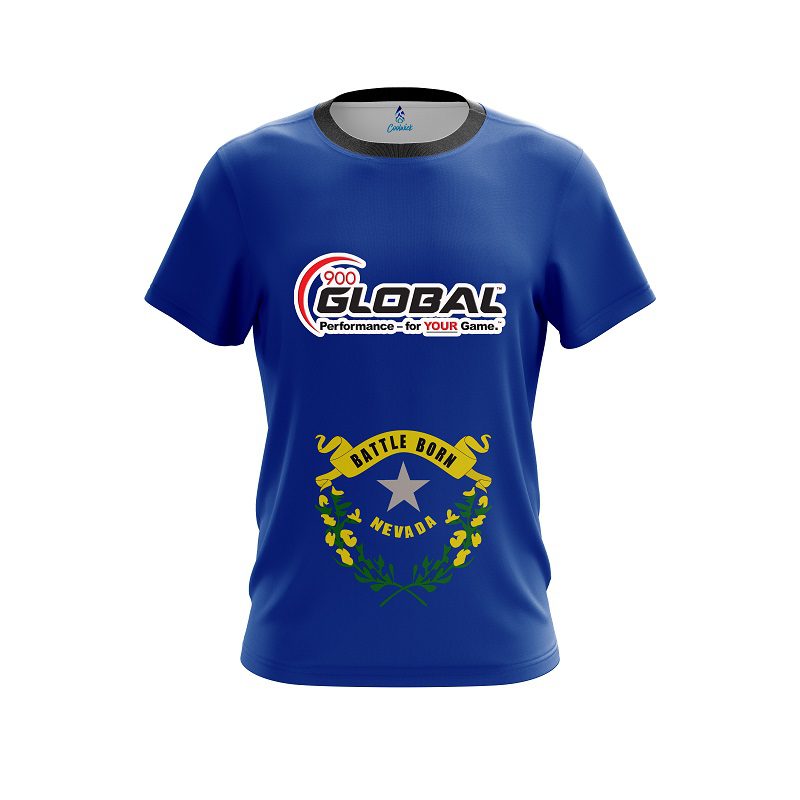 900 Global Nevada Flag CoolWick Bowling Jersey