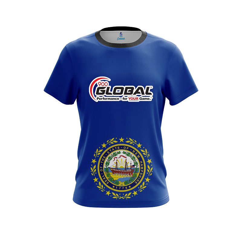 900 Global New Hampshire Flag CoolWick Bowling Jersey