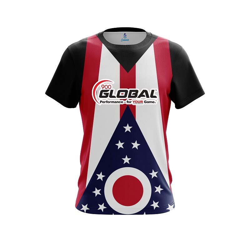 900 Global Ohio Flag CoolWick Bowling Jersey